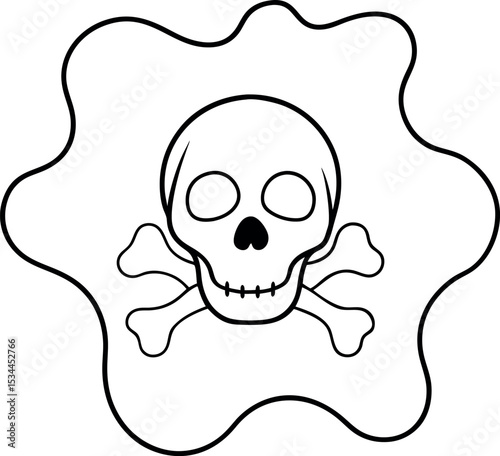Simple Skull and Bones Sketch Artwork