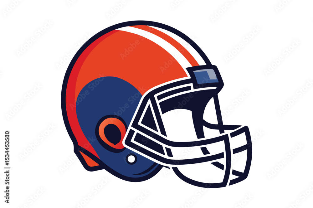 Fototapeta premium 3d american football helmet isolated on white background
