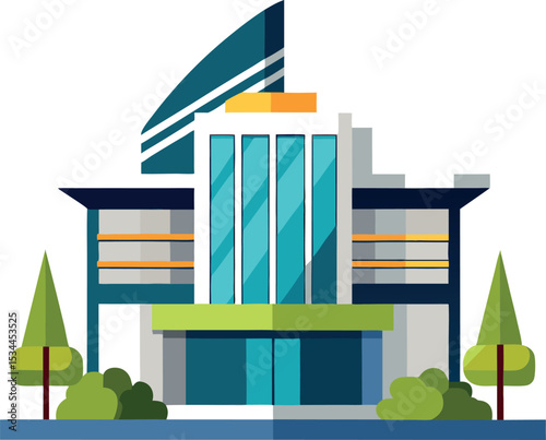 Urban Architecture Line Drawing Design