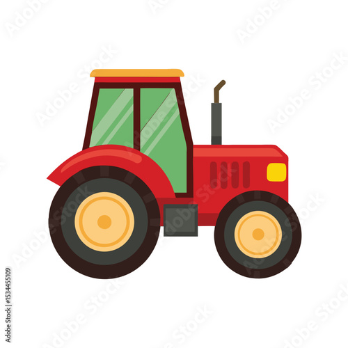 Tractor Clipart Vector Illustration – Farm Vehicle Icon, Agricultural Machinery, Rural Equipment Graphic Art