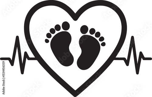 Heartfelt Baby Footprint Design A Symbol of Love and New Life