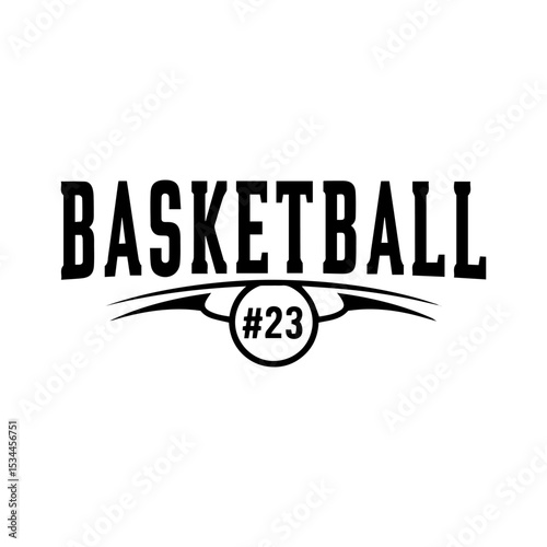 Basketball T-Shirt Design Black Vector Illustration – Sports Player Graphic, Urban Apparel, Athletic Team Art

