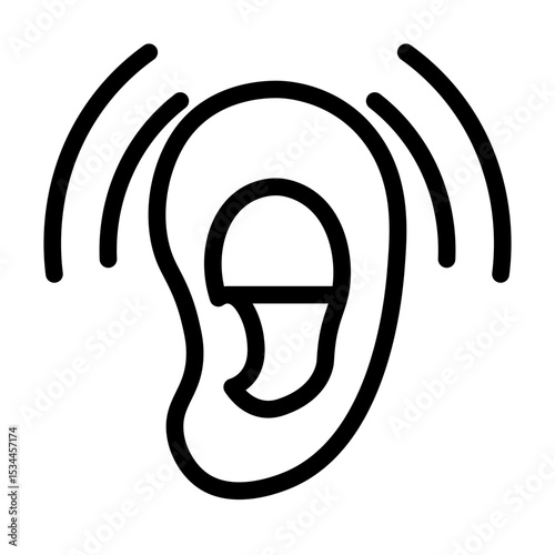 deafness line icon