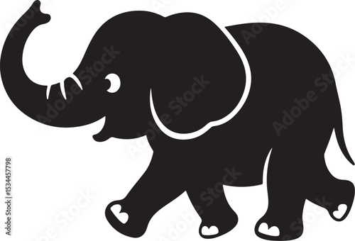 elephant cartoon illustration silhouette 
