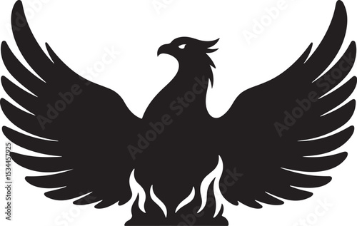 eagle with wings logo silhouette 