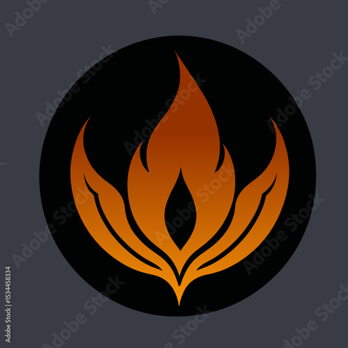 Golden Flame Abstract Logo Design-Elegant Fire Symbol on Black Background-Modern Business Branding-Creative Icon for Technology or Energy Companies