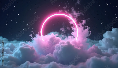 abstract background with stars and clouds