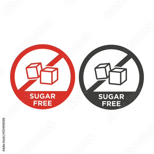 Sugar Free Sign Vector