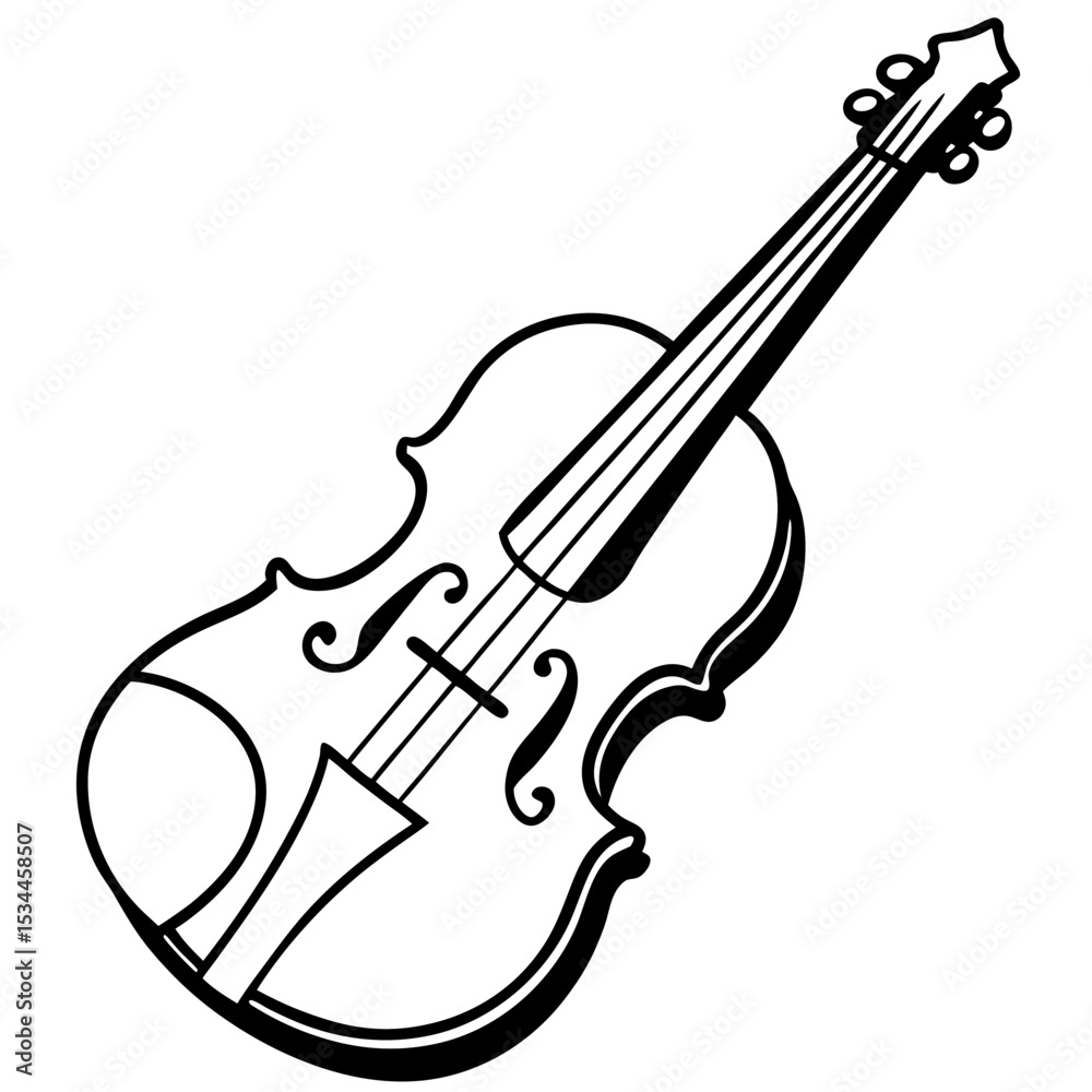 Obraz premium violin vector illustration