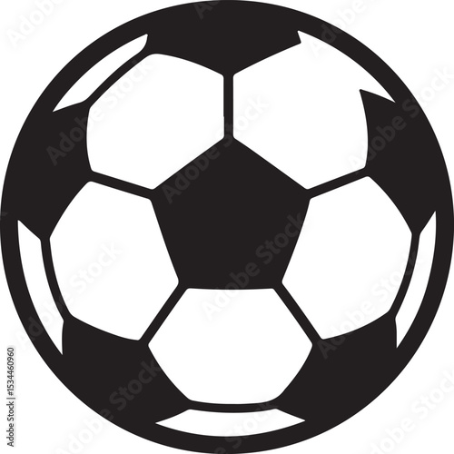 Classic Black and White Soccer Ball Illustration