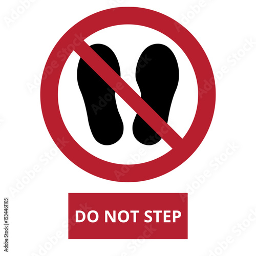 DO NOT STEP SIGN ILLUSTRATION