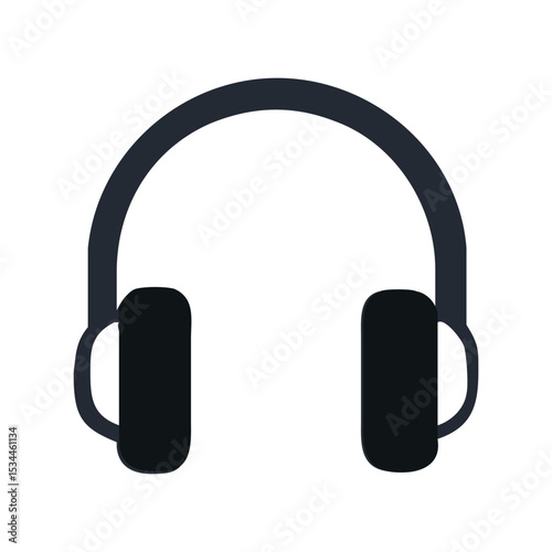 Headphone Icon Vector Illustration – Audio Device, Music Equipment, Sound Accessory, Modern Technology Art

