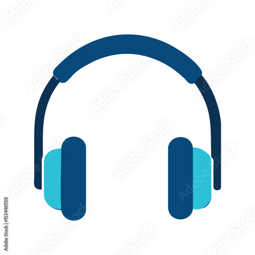 Headphone Icon Vector Illustration – Audio Device, Music Equipment, Sound Accessory, Modern Technology Art

