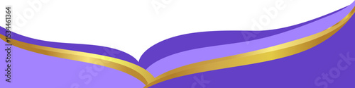 violet gold thai curl vector design for traditional Thai border ornament, cultural frame or vintage decoration