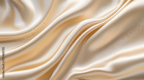 Satin Fabric Waves in Champagne Tone for Sophisticated Ads evoke a sense of grace, elegance, and luxury. The soft,flowing texture satin paired with the warm,muted glow champagne creates refined visual
