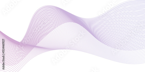 Abstract smooth frequency isolated element creative. Abstract wave blend stripes lines white background. Vector curve line pattern mesh. Technology lines flow and motion energy blend.	