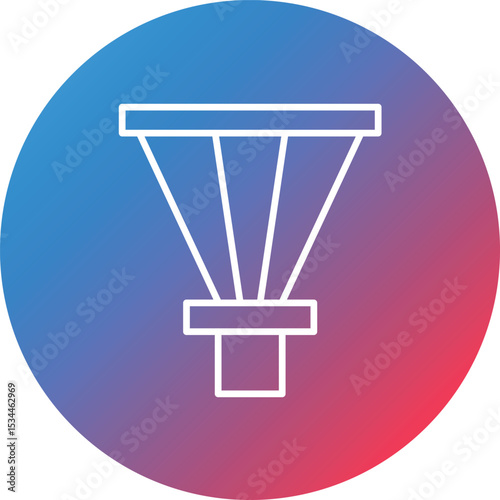 Funnel Line Gradient Circle Background Icon