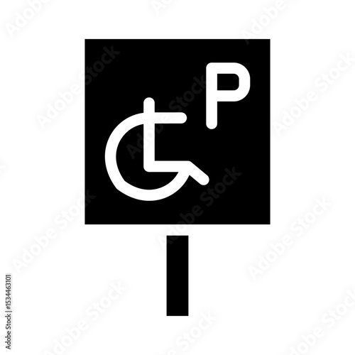 parking glyph icon