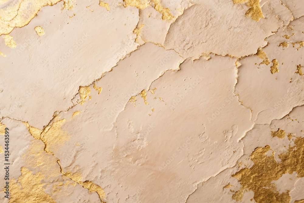 Naklejka premium Elegant Beige Marble Texture with Gold Veins – Luxury Abstract Background