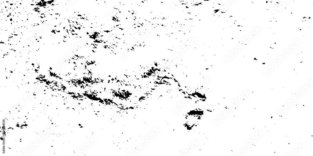 Obraz premium Black and white noise paper dust. Distressed Dirty rough overlay texture. Black grunge texture on transparent backdrop background. Scratches on a white background.