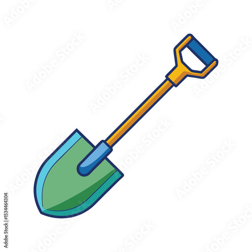 Shovel Clipart Vector Illustration – Garden Tool, Digging Equipment, Construction, Farming, Outdoor Work Art

