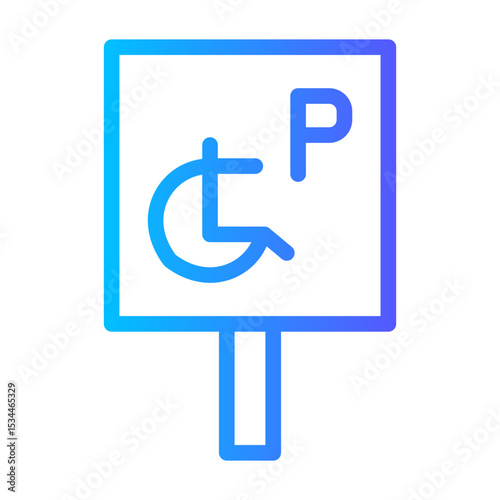 parking gradient icon