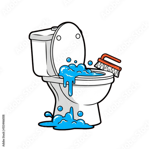 Overflowing toilet – plumbing disaster.