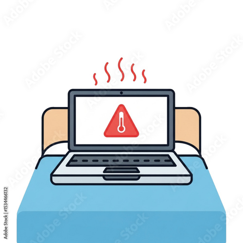 Laptop warning – system error.