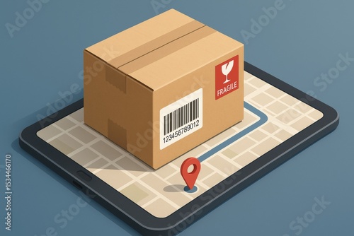 A brown cardboard box with a 