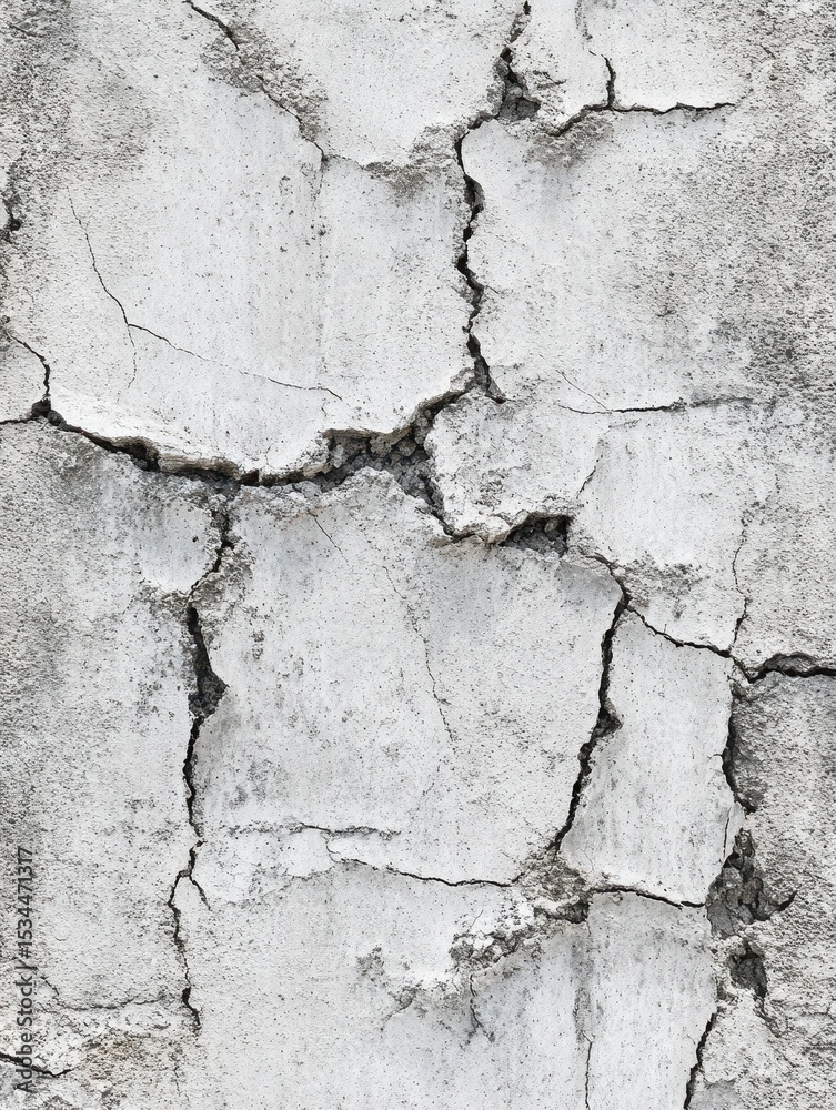Obraz premium Seamless cracked concrete texture for architectural design and backgrounds