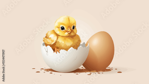 A baby chick hatching from an egg 2