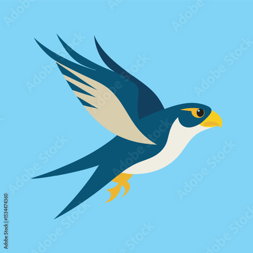 Peregrine Falcon Dive Silhouette Against Sky