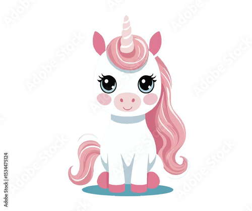 A cute, cuddly white unicorn who is friendly to everyone.