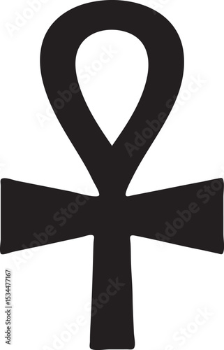 Tribal Cross Tattoo Silhouette Vector Illustration