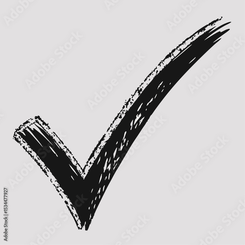 Vector check mark on a film strip