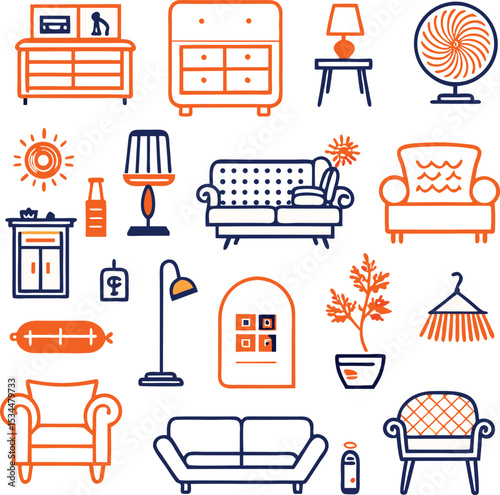 some logo and furniture icon design 