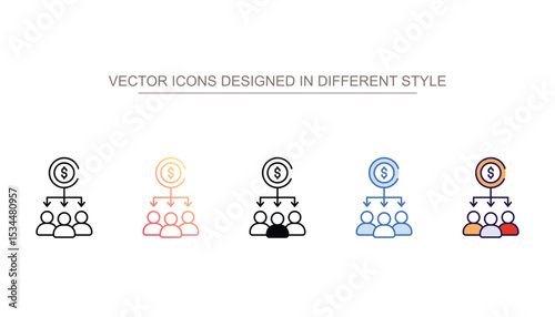 Income Pyramid icon design with white background stock illustration