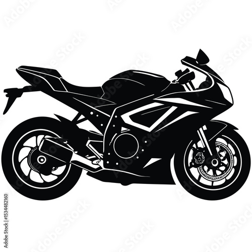 kawasaki ninga bike vector sihouette
