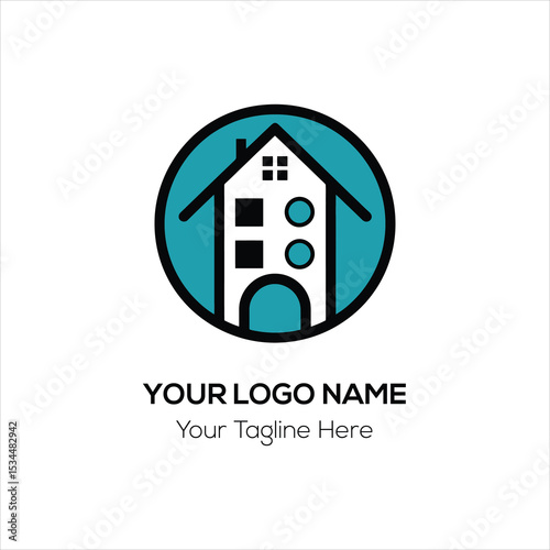 Creative Real Estate Logo for Realtors and Residential Construction Firms