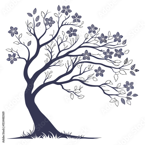 tree with dogwood