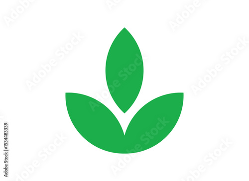 Green leaf icons set. Leaves icon on isolated background. Collection green leaf. Elements design for natural, eco, vegan, bio labels. Vector illustration