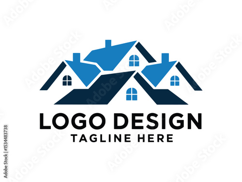 House Roof Icon Logo for Realtors and Real Estate Marketing