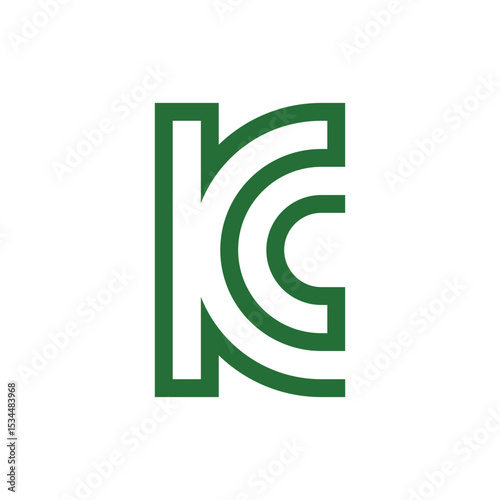 KC MARK ICON VECTOR GREEN