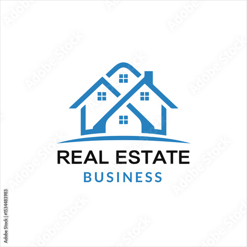 Minimalist Home Roof Logo for Property Agency and Real Estate Branding
