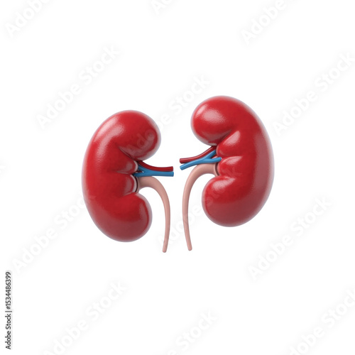Kidney anatomy illustration human kidney model renal system medical diagram kidney disease health care photo
