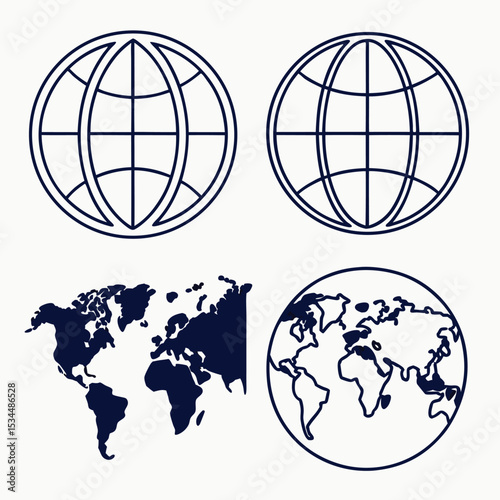 Simple Global Icons Set for Diverse Applications
