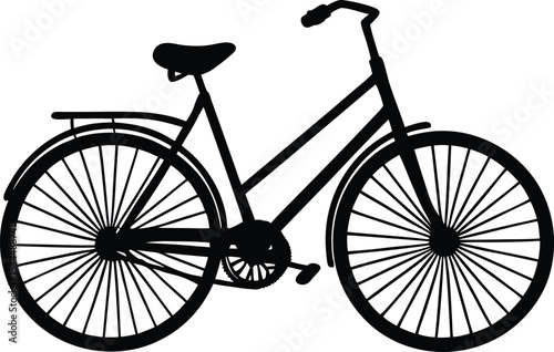 Black Bicycle Silhouette for Logo or Icon Use