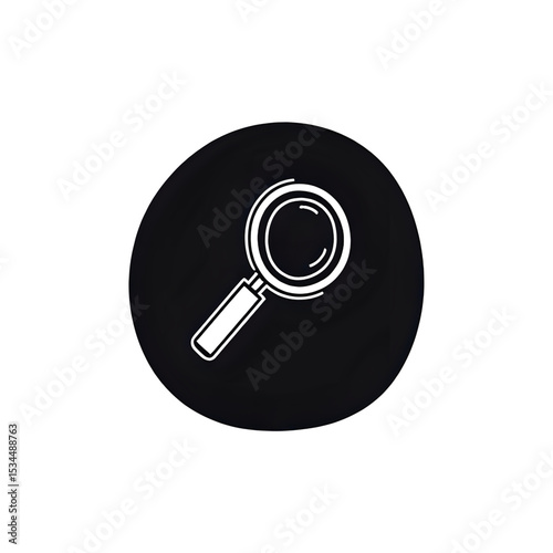 Magnifying Glass Icon: Search, Investigation, Discovery Symbol
