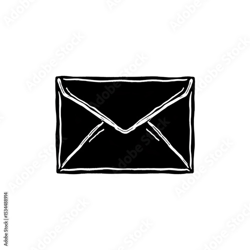 Bold Black Envelope: A Striking Graphic Design Element