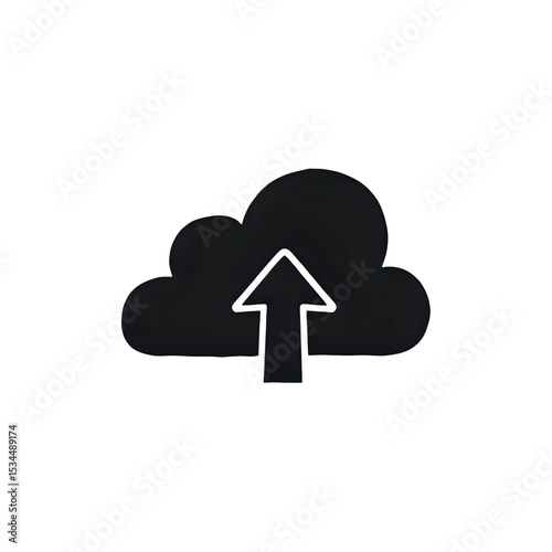 Cloud Upload Icon: Simple, Versatile Design